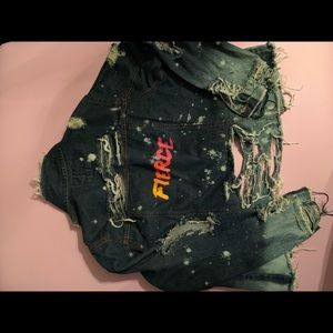 Brand New Jean Distressed Jacket